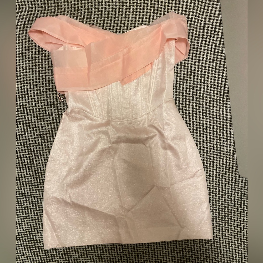 Pink Satin Fabric Dress